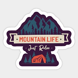 mountain life by trumpkins design Sticker